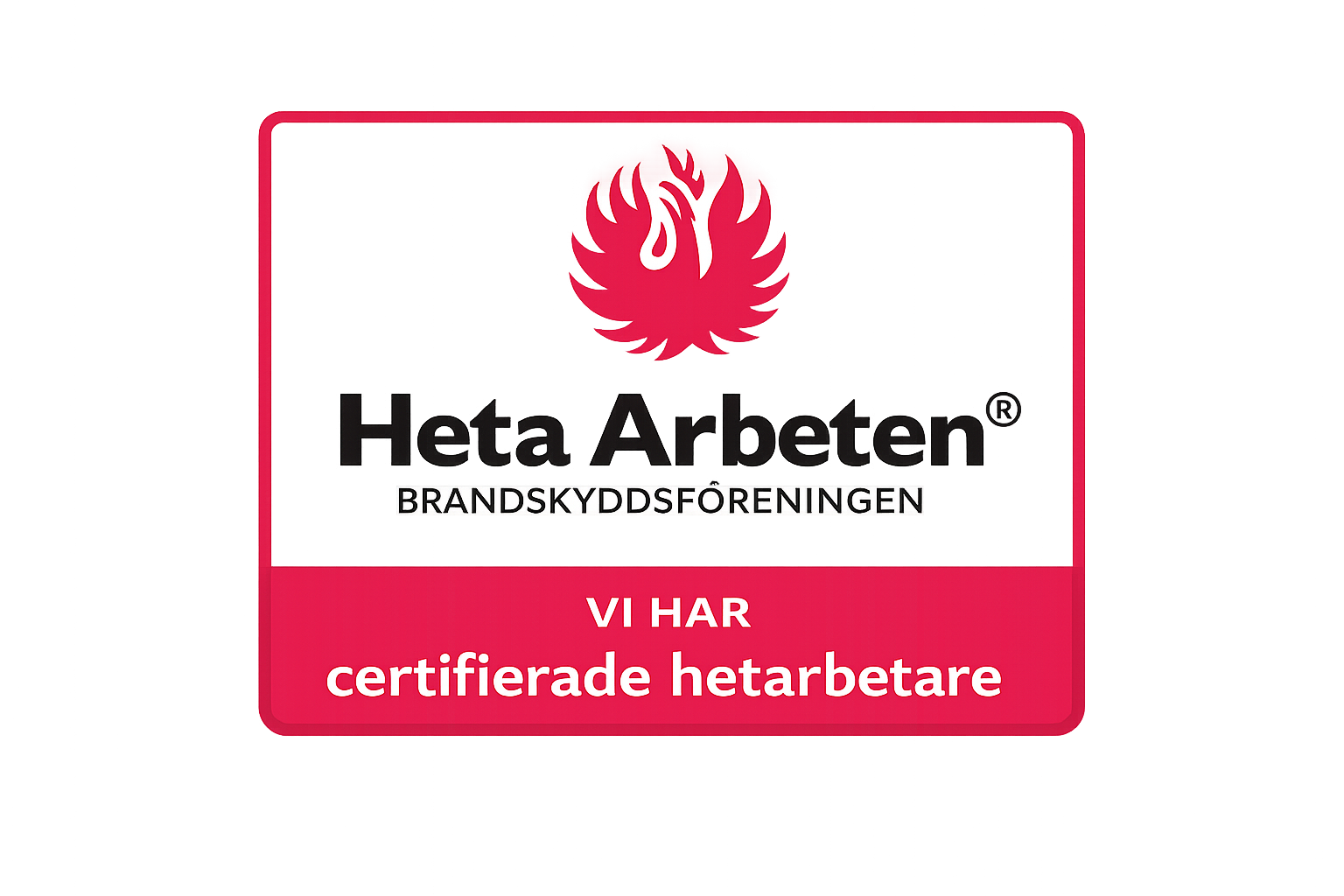Heta Arbeten – Certifierade hetarbetare logotyp